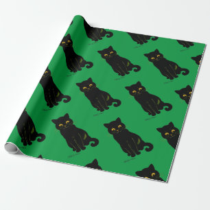 Black cat, Louis Wain Wrapping Paper