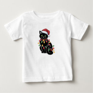 Black Cat Lover Christmas Kitten Gift Cat Mum Xmas Baby T-Shirt