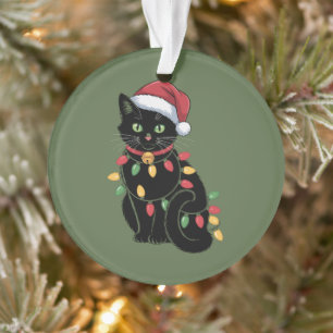 Black Cat Lover Christmas Kitten Gift Cat Mum Xmas Ornament