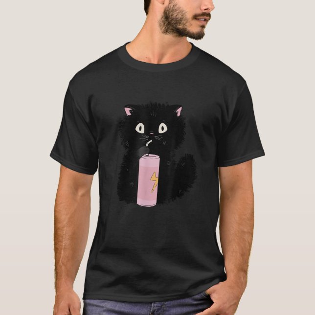 Black Cat Lover Cute Funny Kawaii Kitten Perfect C T-Shirt (Front)