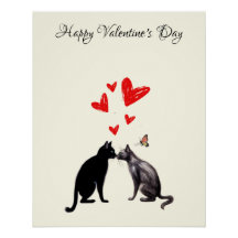 Black Cat Lover Heart Valentine's Day
