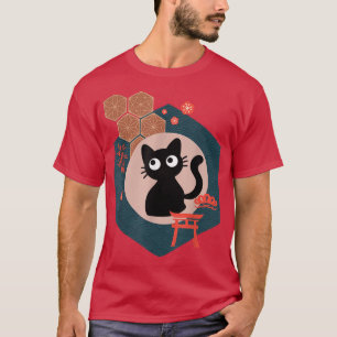 Black Cat Lover japanese kitten anime tokyo otaku T-Shirt