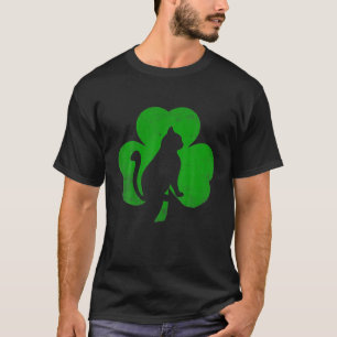 Black Cat Lover St. Patrick's Day Shamrock Irish G T-Shirt