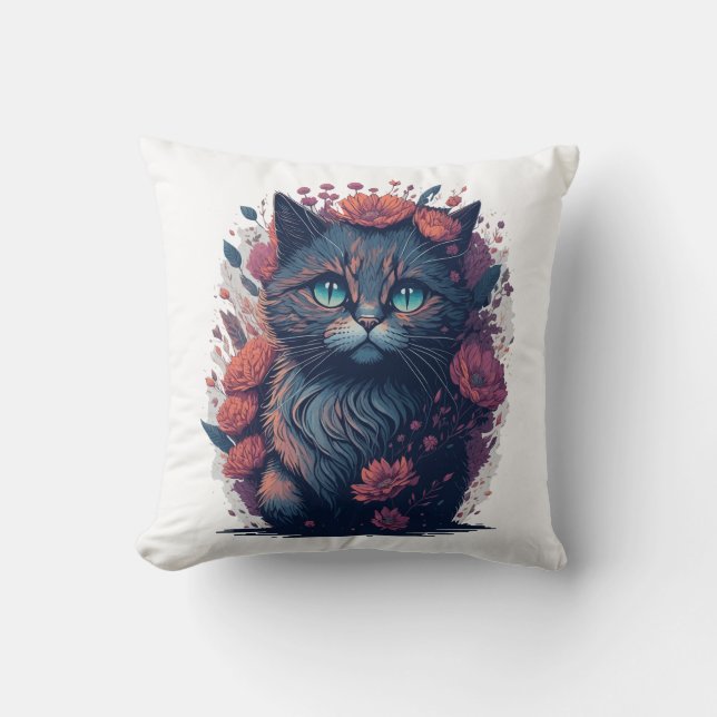 Black cat lovers - Feline Fashion Cushion (Front)