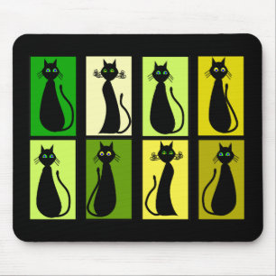 Black Cat Lovers Gifts Mouse Mat