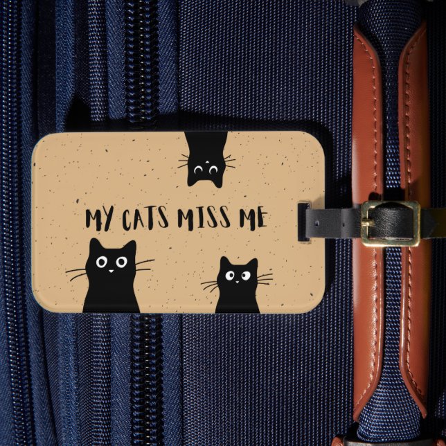 Black Cat Luggage Tag (Front Insitu 4)