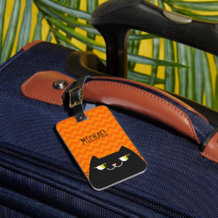 Black Cat Luggage Tag