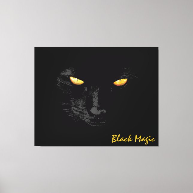 Black Cat Magic chic customisable Canvas Print (Front)