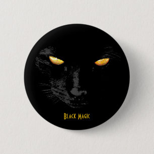 Black Cat Magic customizable 6 Cm Round Badge