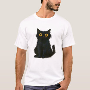 Black Cat Magic Cute & Spooky Halloween Cat Art O T-Shirt