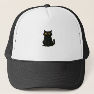 Black Cat Magic � Cute & Spooky Halloween Cat Art Trucker Hat