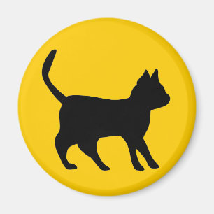 Black Cat Magnet