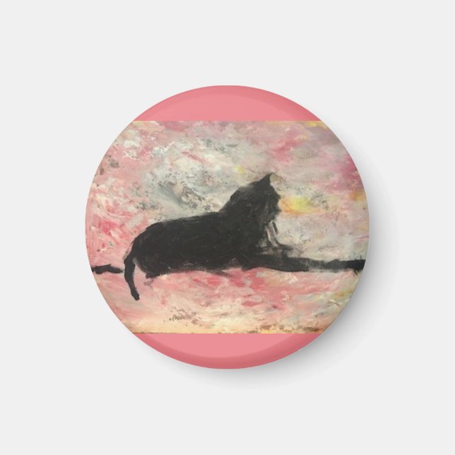 Black Cat Magnet  (Front)