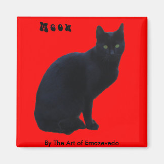 Black Cat Magnet