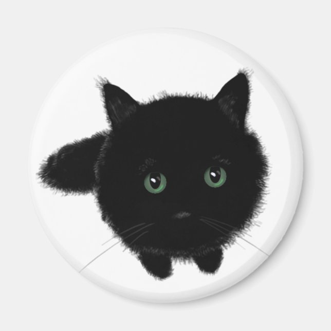 Black Cat Magnet (Front)