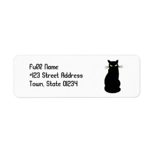 Black Cat Mailing Labels 