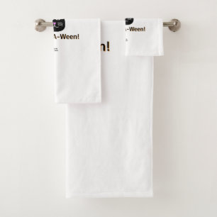 Black Cat Meow-A-Ween Bathroom Towel Set