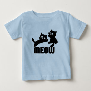 black cat,meow baby T-Shirt