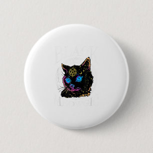 Black Cat Meowgic, Halloween Witch, Witchcraft Pen 6 Cm Round Badge