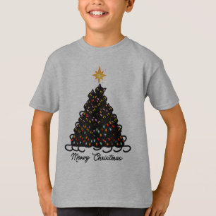 Black cat Meowy Christmas T-Shirt