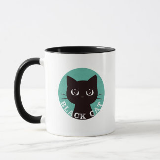 BLACK CAT | Minimalist Modern Pop Black Cat Mug