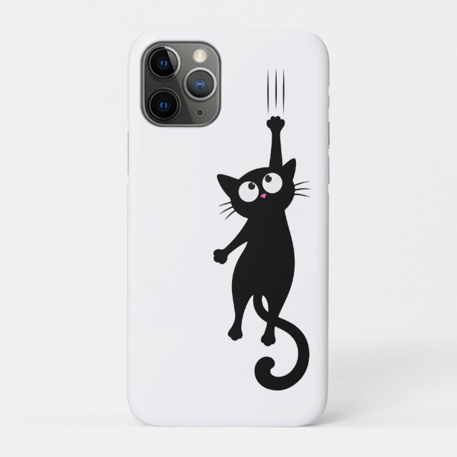 Black Cat Minimalist Wall Art Printable, Cute Mode Case-Mate iPhone Case (Back)
