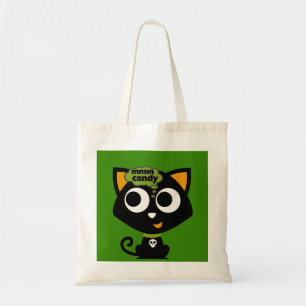 Black Cat Mmm Candy Halloween  Tote Bag
