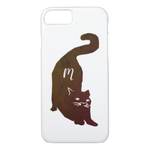 Black Cat Monogram iPhone 8/7 Case