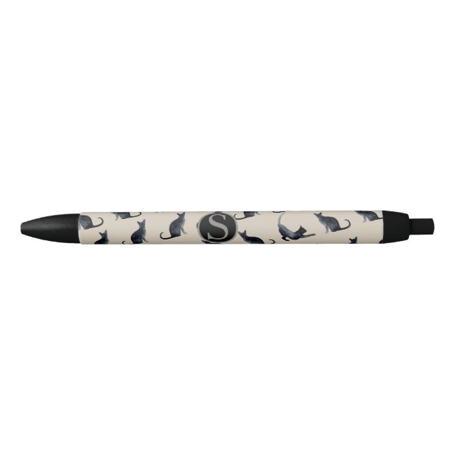 Black Cat Monogram Pen (Front)