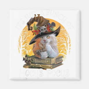 Black Cat Moon Funny Halloween Costume Bunch of Ho Magnet