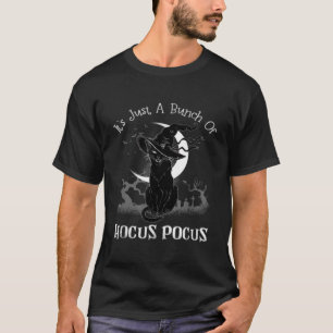 Black Cat Moon Funny Halloween Costume Bunch of Ho T-Shirt