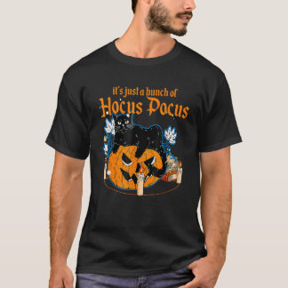 Black Cat Moon Funny Halloween Costume Bunch Of Ho T-Shirt