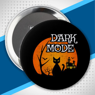 Black Cat Moon - Halloween - Funny Dark Humour 10 Cm Round Badge