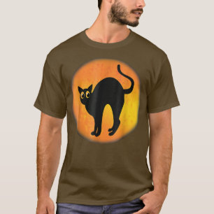 Black Cat Moon Halloween Vintage Happy Halloween21 T-Shirt