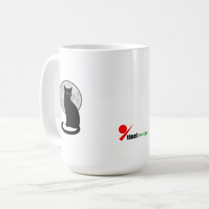 Black Cat & Moon Silhouette Coffee Mug
