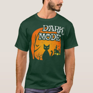 Black Cat Moon - Spooky Scene - Halloween - Funny T-Shirt
