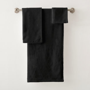 Black Cat Moonlight Silhouette Bath Towel Set