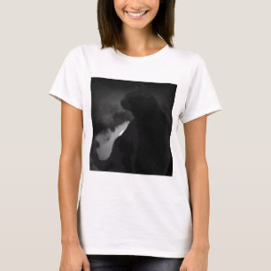 Black Cat Moonlight Silhouette T-Shirt