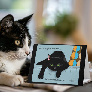 Black Cat  Mother's Day Card