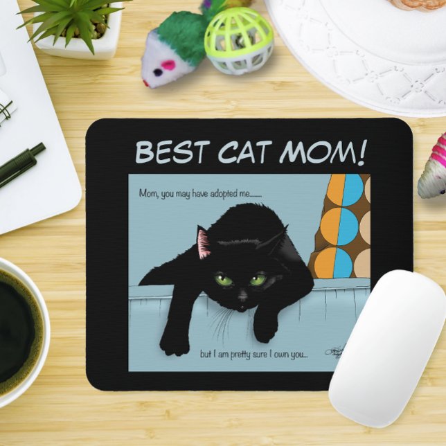 Black Cat Mother's Day Mouse Mat (Creator Uploaded)