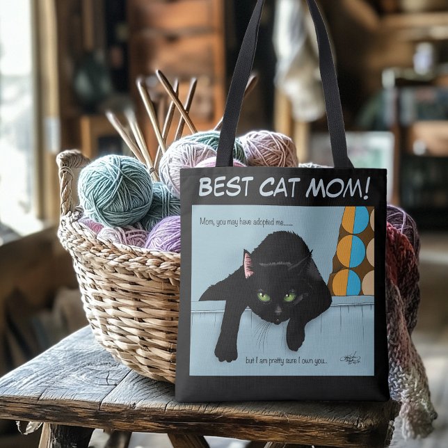Black Cat Mother's Day Tote Bag (Creator Uploaded)