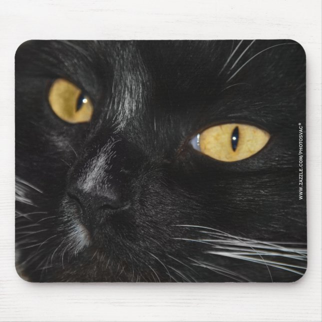 Black cat mouse mat (Front)