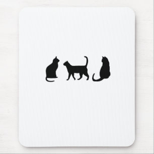 Black Cat Mouse Mat