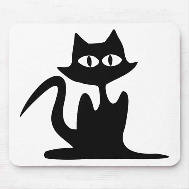 BLACK CAT MOUSE MAT (Front)