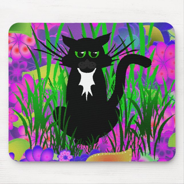 BLACK CAT MOUSE PAD (Front)