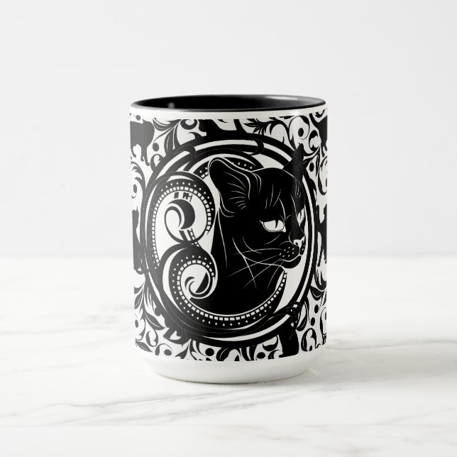 Black Cat Mug (Center)