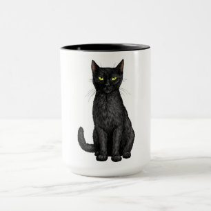 Black cat mug