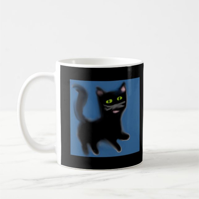 Black Cat Mug (Left)