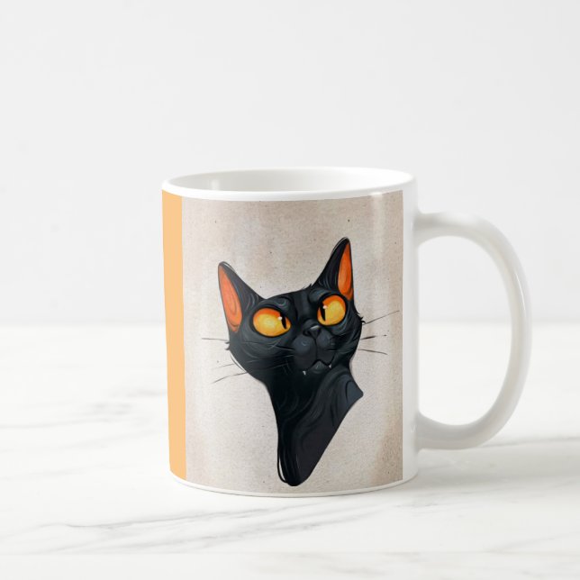 Black Cat Mug – Cute Gift for Cat Lovers (Right)