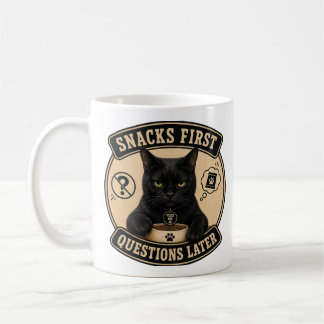 Black Cat Mug | Snacks First Questions Later